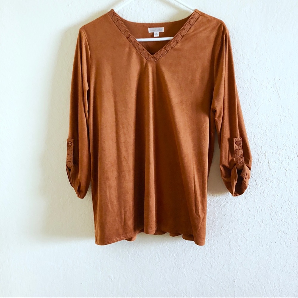 Charming Charlie suede shirt